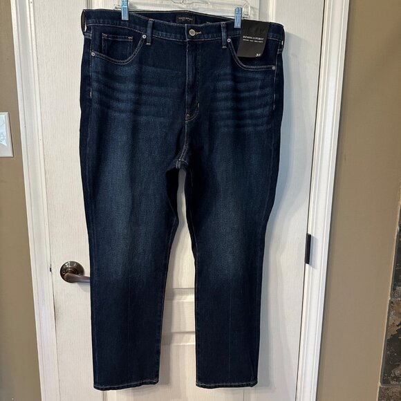 Banana Repubic | NWT 35 Premium Denim High Rise Slim Ankle Jeans Dark Wash 40 - Picture 2 of 9